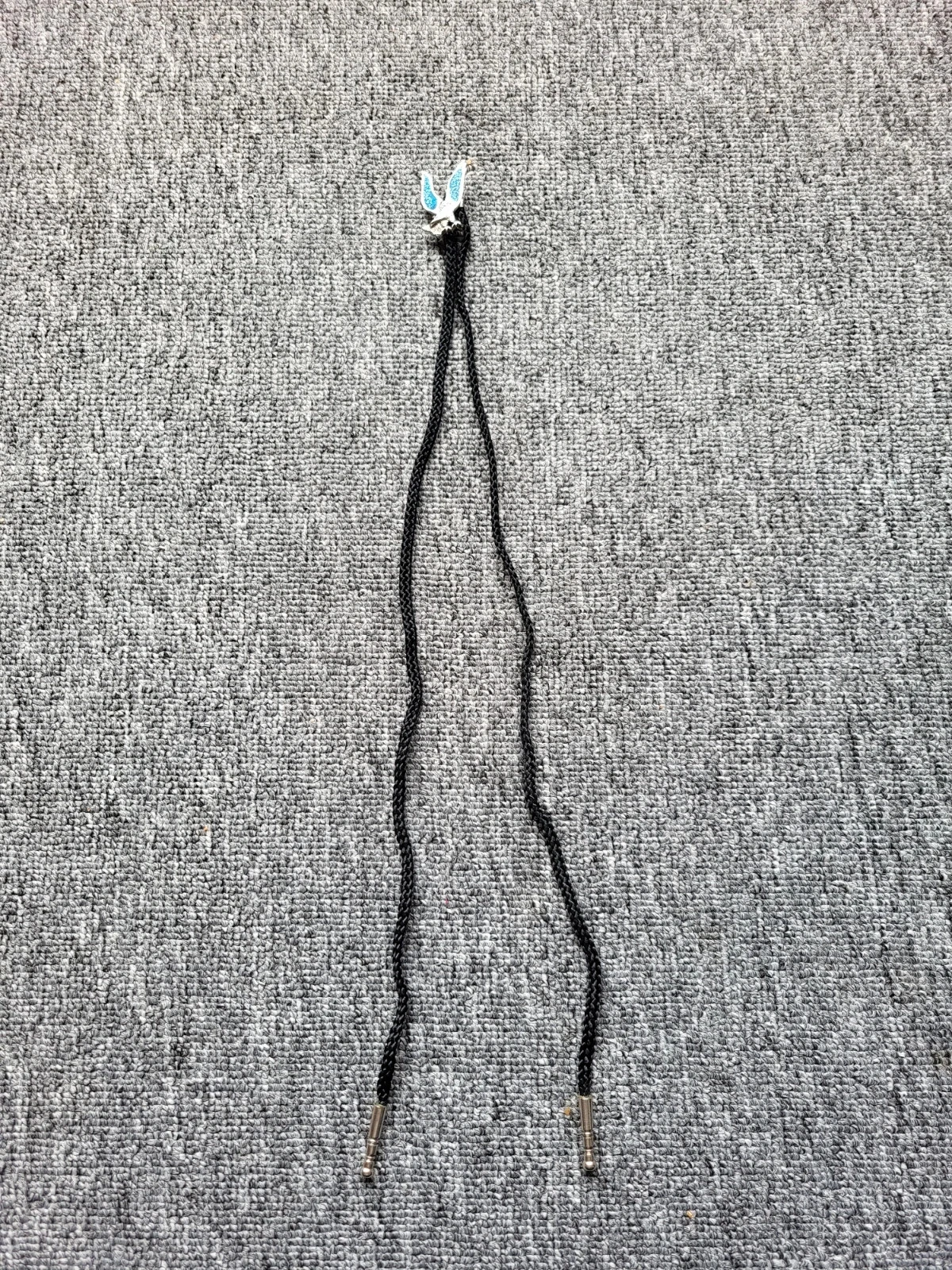 Gravata Texana Bolo Tie Águia Prateada E Turquesa Estilo Western – photo 2
